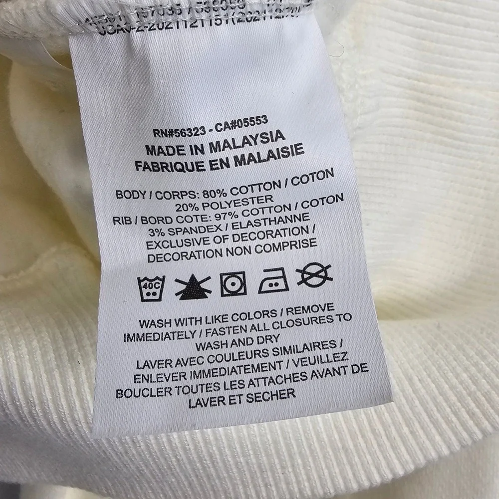 Nike Women's Phoenix Fleece Polo Sweatshirt Sail White Cropped Oversized Medium‎